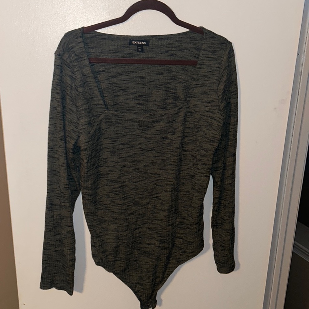 XL Green Express Long Sleeve Body Suit